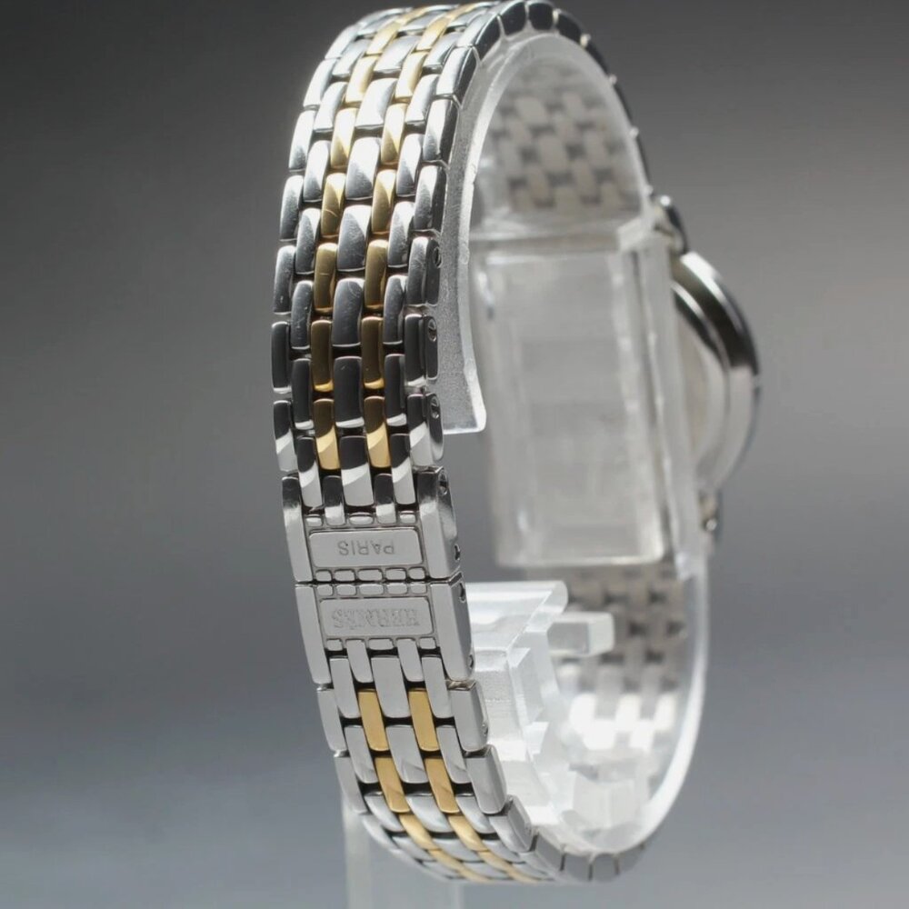 MINT Vintage HERMES Gold Paris 24mm White Dial Qz Women's Watch - Picture 4 of 8